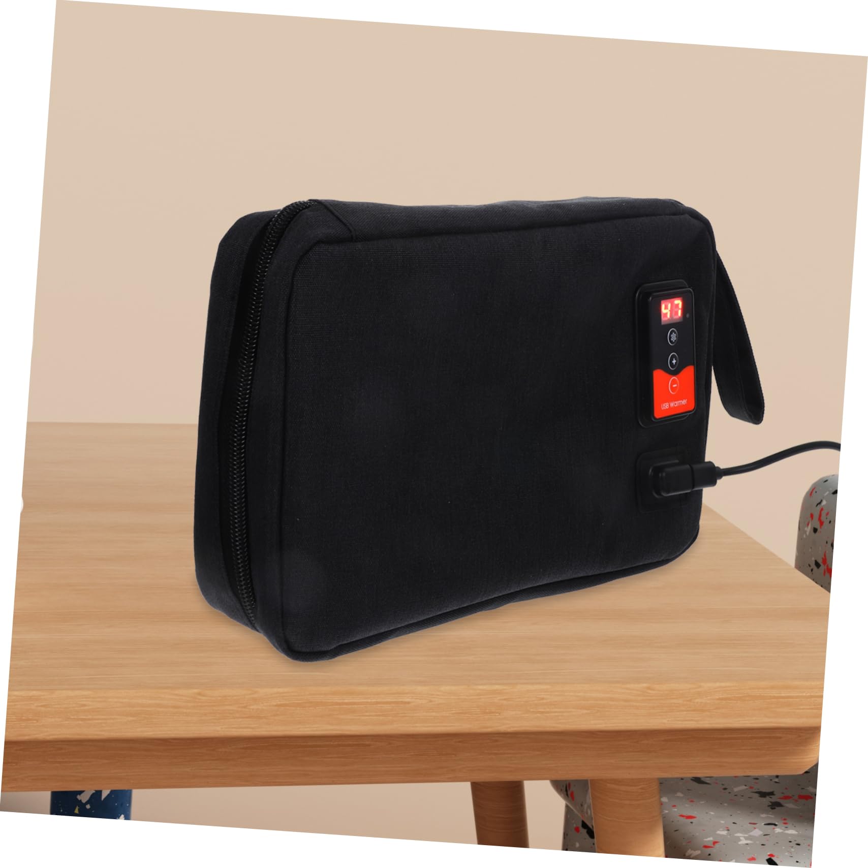 ORFOFE Tragbarer Feuchttuchwärmer mit USB Ladung Neopren Material und Einstellbarer Temperatur Kapazität für 20-80 Tücher Geeignet für Drinnen Sowie Draußen