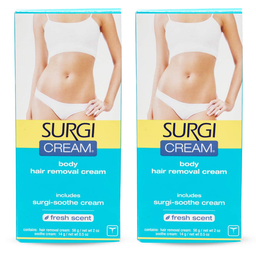 Surgiwax Body Hair Removal Cream Fresh Scent 2 oz 2 Pack