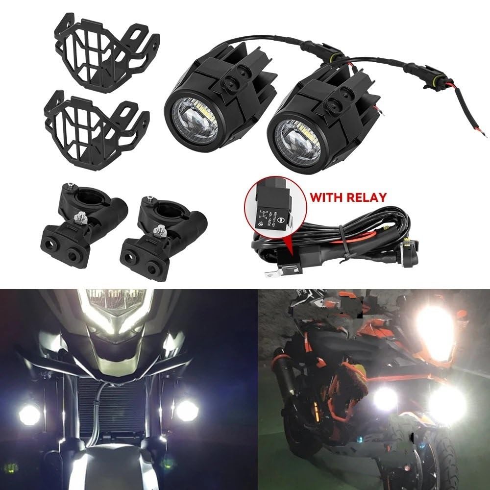 Dirt Bike Reflektor Światło Do Jazdy Pasuje do motocykla R1200GS F800GS K1600 40W 6000K lampy przeciwmgielne światła pomocnicze LED Spot jazdy światła przeciwmgielne