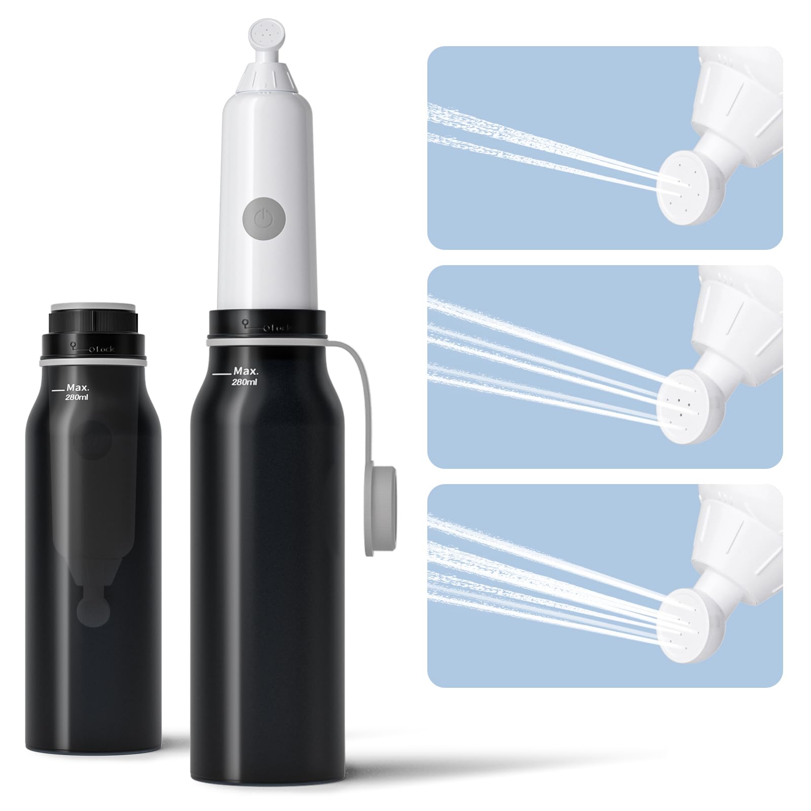 BIGCOW Portable Travel Bidet, Electric with 3 Spray Modes, IPX7 Waterproof ＆ Rechargeable, Mini Bidet Toilet Water Sprayer for Personal Hygiene,