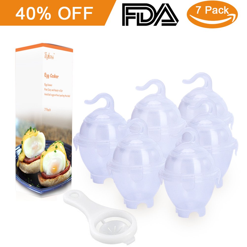 Hard Boiled Eggs Cooker,6 PCS Egg Cooker Hard & Soft Maker with Egg Separator AS SEEN ON TV, BPA Free