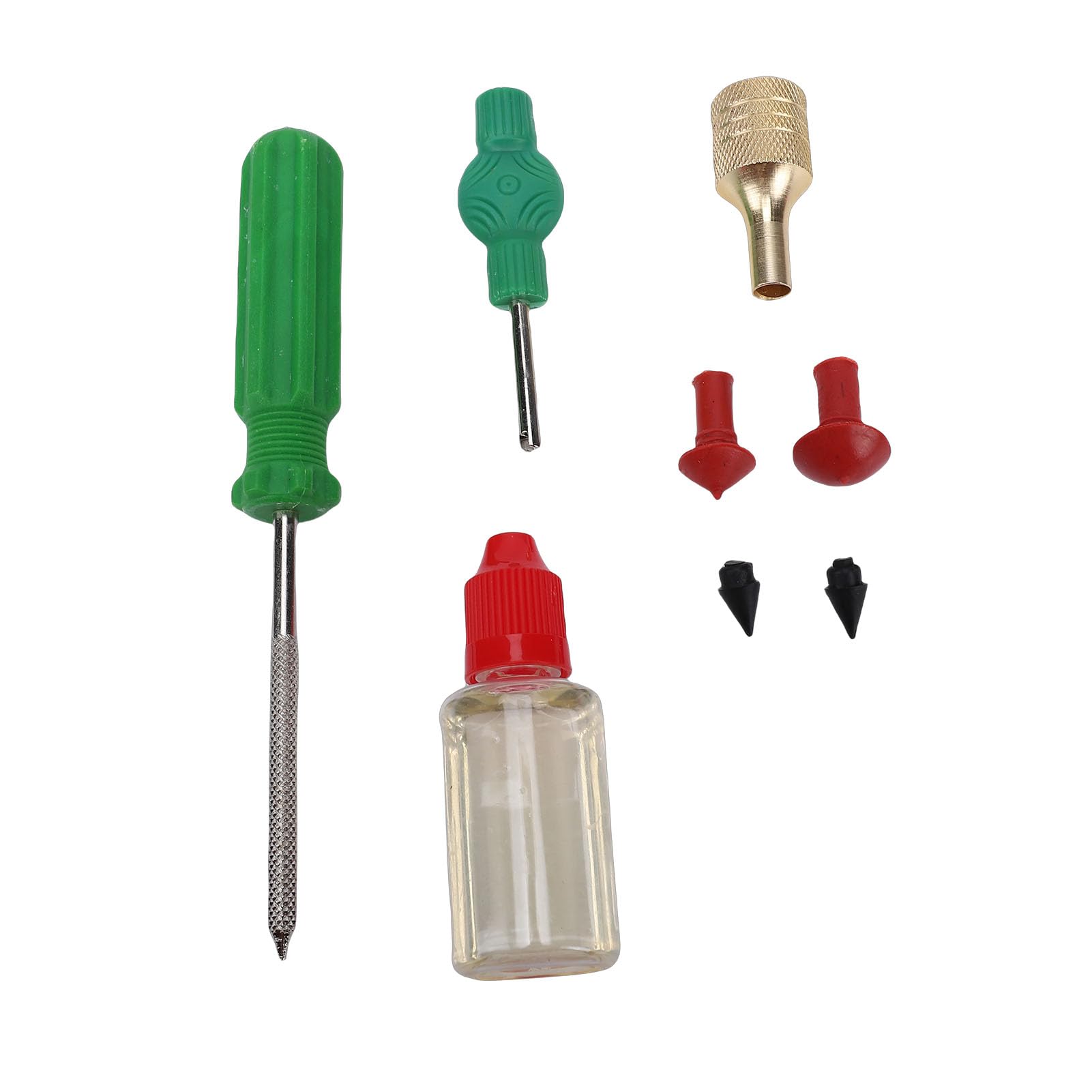Yctze Kit di Riparazione Foratura Pneumatici Tubeless, Kit Tappo a Fungo dalle Prestazioni Stabili Eccellente Tenuta dei Pneumatici con Impugnatura a Grilletto, per Moto, Auto