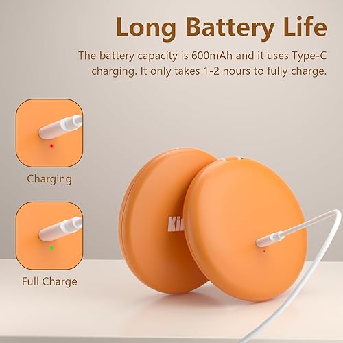 Miniatura 21 de Kintion Espejo de viaje con luz, espejo compacto de aumento 1X/10X, espejo LED recargable de 4 pulgadas, temperatura regulable de 3 colores, espejo