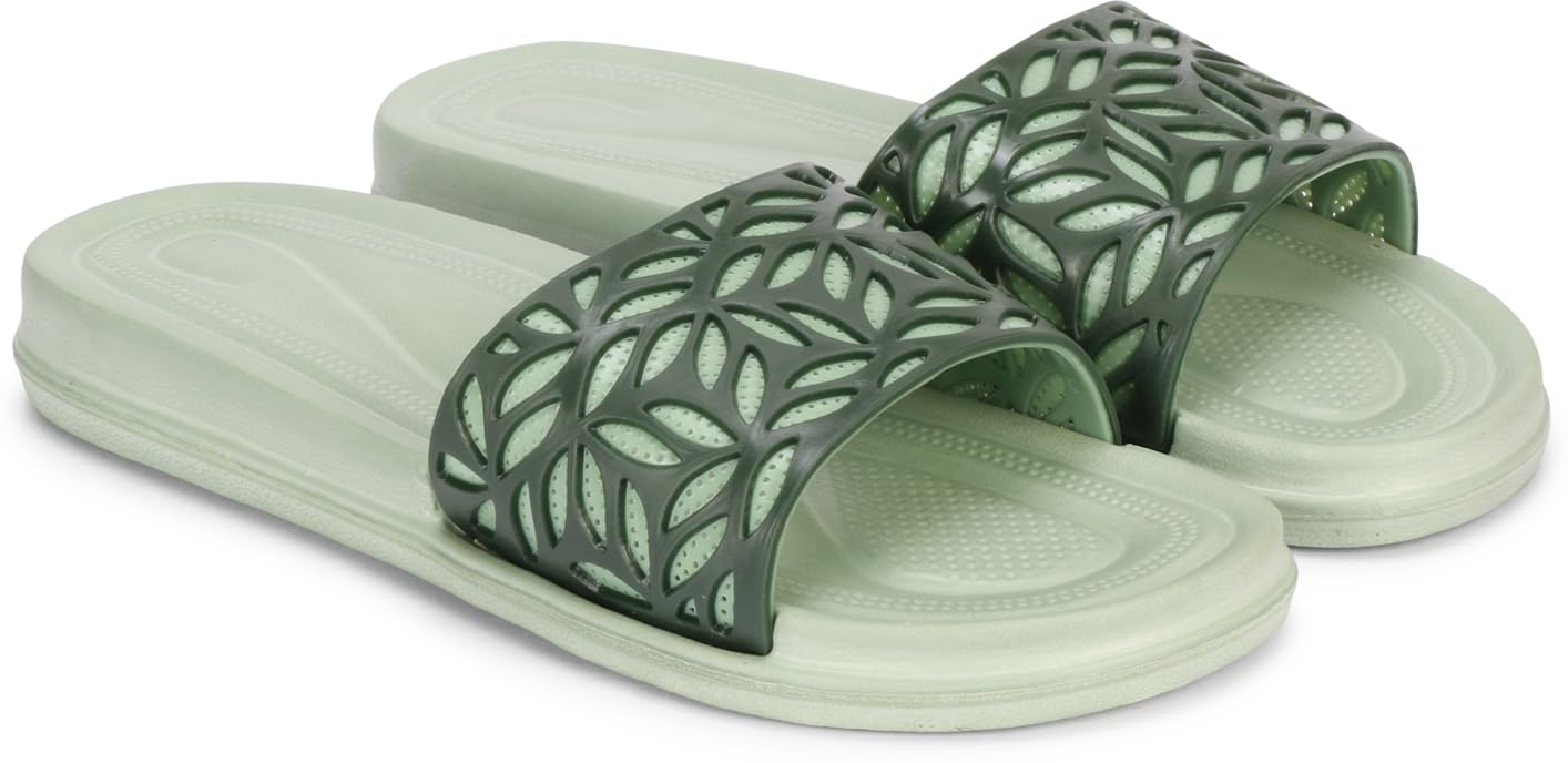 GENIAL Womens Slides Green Colour | Size - 6 | P-555 SEA GREEN-6 (B0D264HWY5) Amazon Price History, Amazon Price Tracker