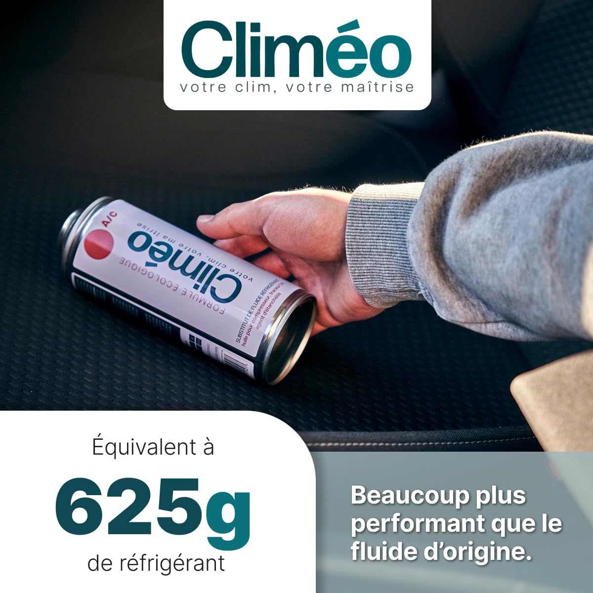 Kit de rechange 3 en 1 pour réfrigérant R1234yf - Remplir vous-même la climatisation - Équivalent à 625 g de réfrigérant avec huile lubrifiante et protection contre la corrosion - Pour voitures
