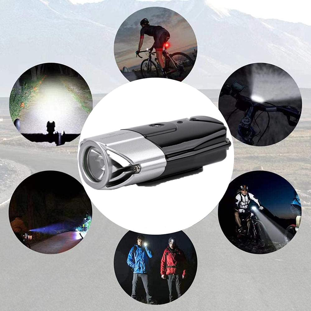 luci Bicicletta LED,2000mAh luci Bici Ricaricabili USB, Luce Bici Anteriore Potente 1200 Lumens,Impermeabile IPX6 Set di luci per Bicicletta per Strada e Montagna-1200mAh. Super