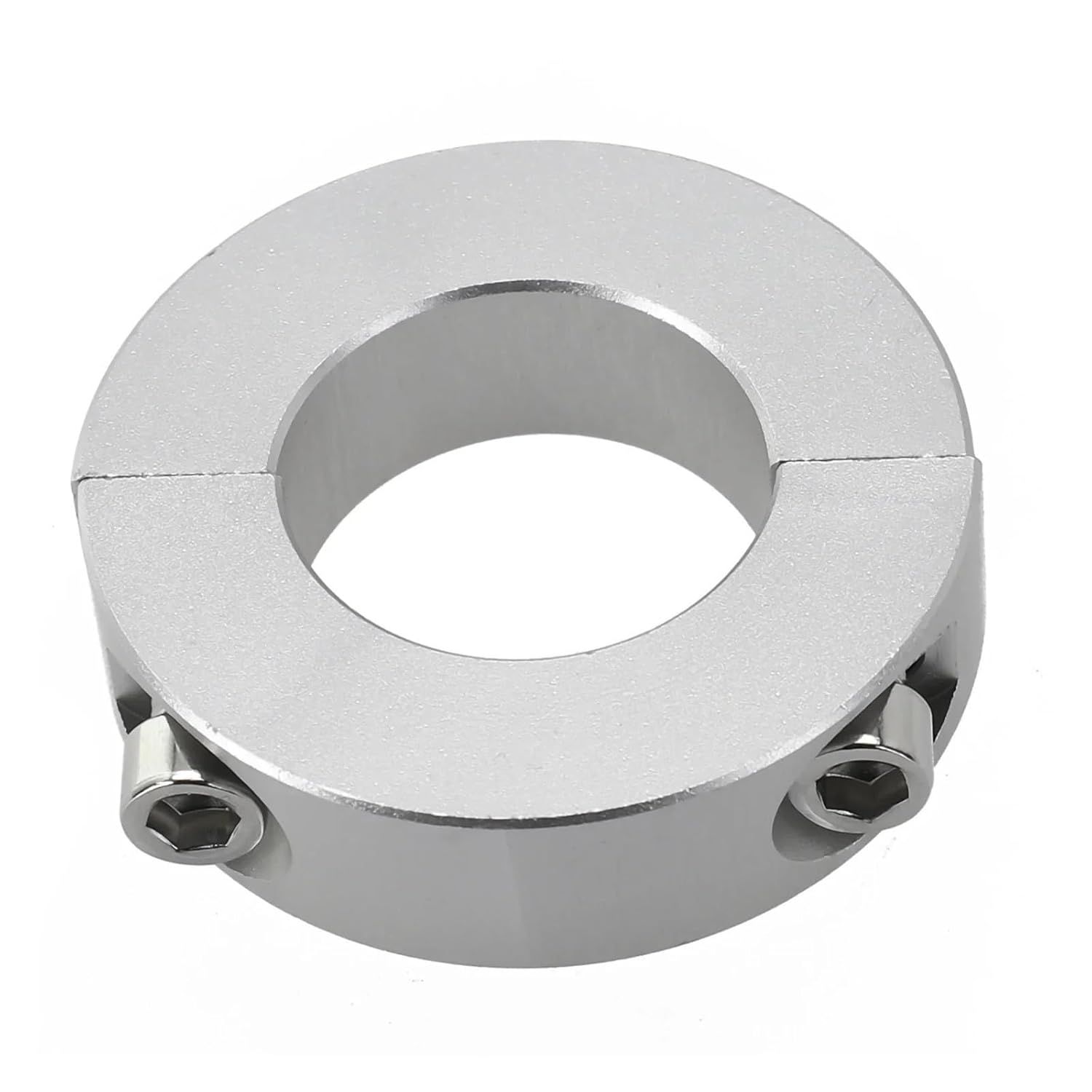 1pc Double Split Shaft Collar Clamp - Aluminum Alloy Fixed Ring for Machinery and Equipment(15mm)