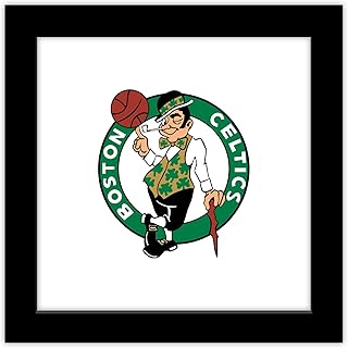 Trends International Gallery Pops NBA Boston Celtics - Primary Logo Wall Art Wall Poster, 12" x 12", Black Frame Version