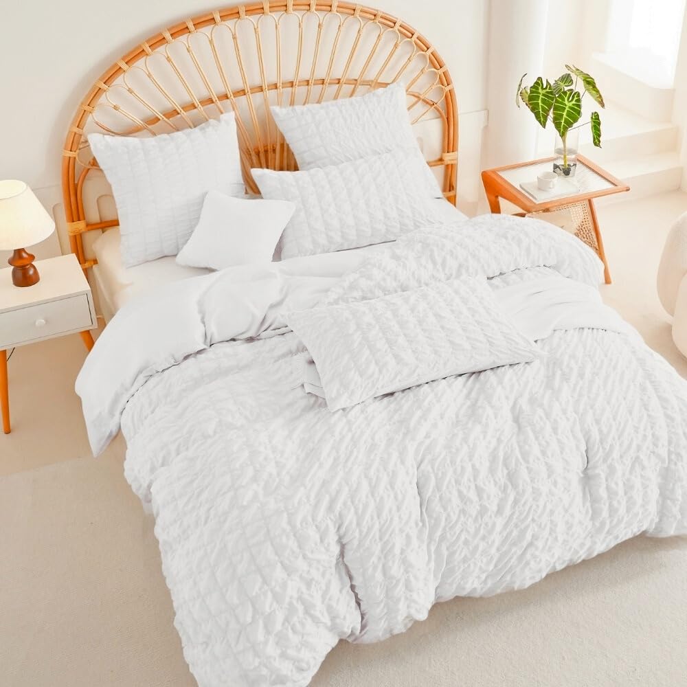 FLYMME Set Biancheria Da Letto Leggera Queen Size – 3 Pezzi Trapuntata Microfibra, Per Tutte Le Stagioni (172x223 Cm + 2 Federe 50x66 Cm) - 2