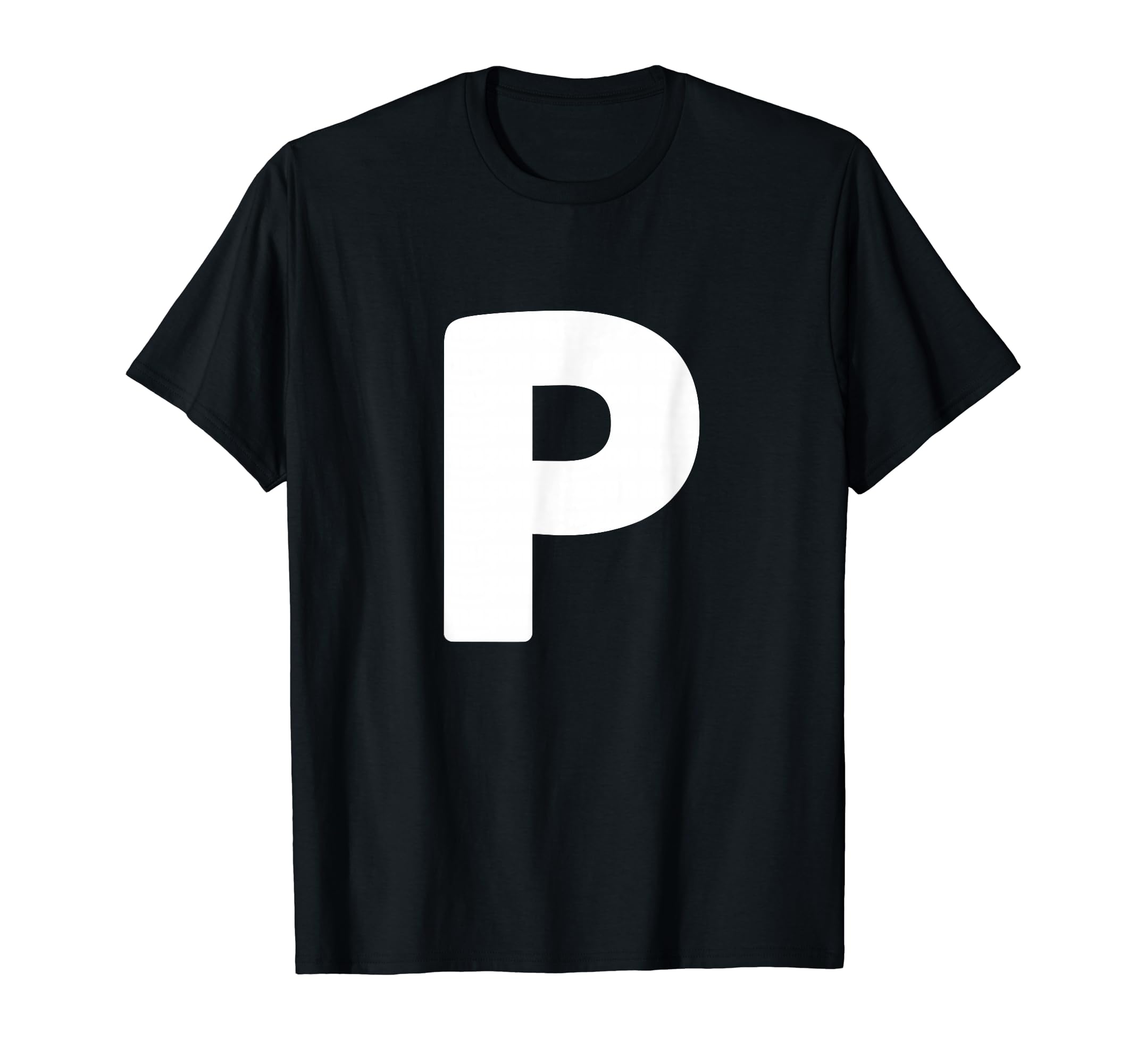 Amazon | 文字P 大文字 アルファベット モノグラム イニシャル Tシャツ