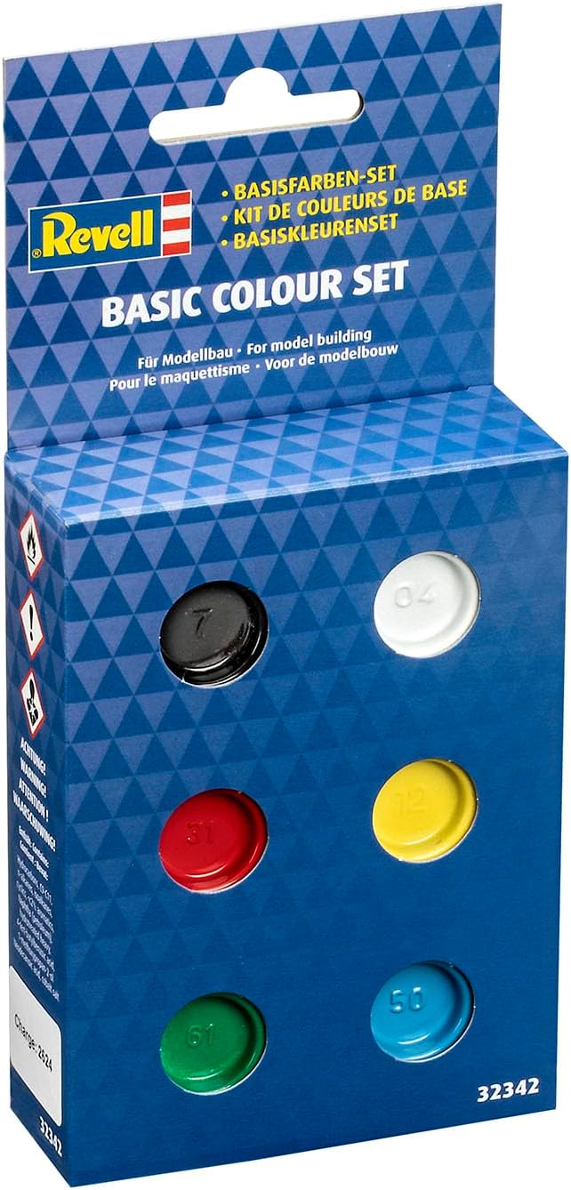 Revell 32342 - Base Colour Set 2, 6X Enamel Paints, Beige, 44 X 34 3 Cm