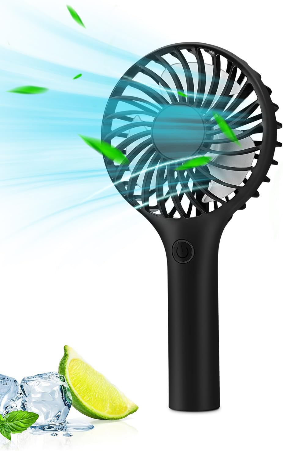 Ambandier Portable Handheld Fan, 3 Speeds Mini Portable Powerful Wind Hand with Large Battery, Battery Operated Small Personal Fan for Indoor Outdoor Travel Concert Summer Gift.