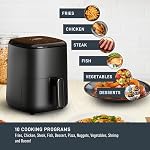 T-fal Easy Fry Compact, Friteuse à air, capacité de 3L / 3.2 Qt, 10 programmes de cuisson automatiques, Noir