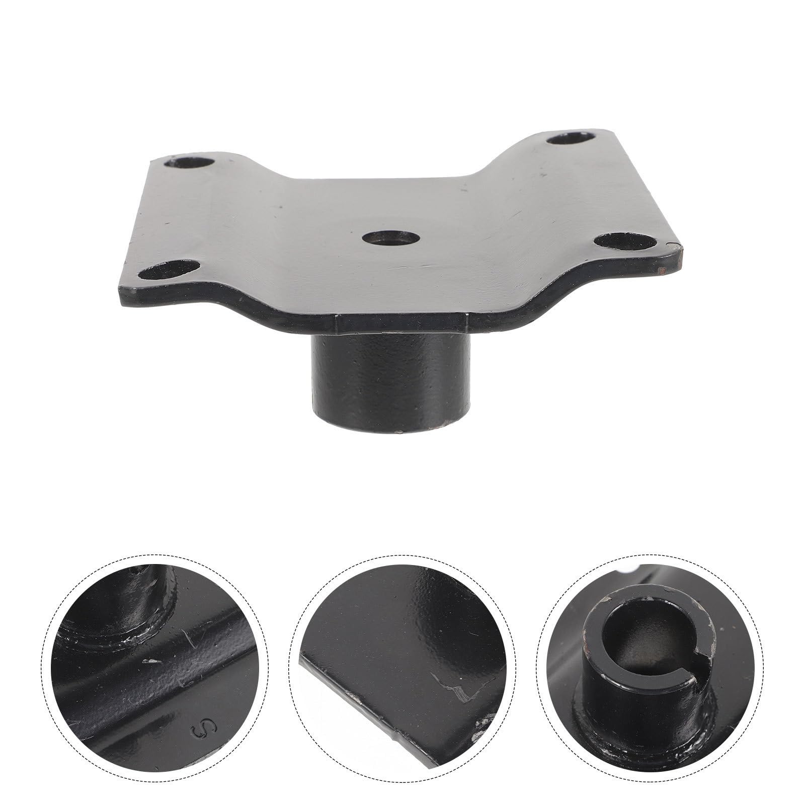 Angoily Conector de Ajuste para Silla Barbero de Metal Negro, Pieza Práctica y Moderna para Reparación de Sillas de Salón, Adecuado para Estilistas Profesionales
