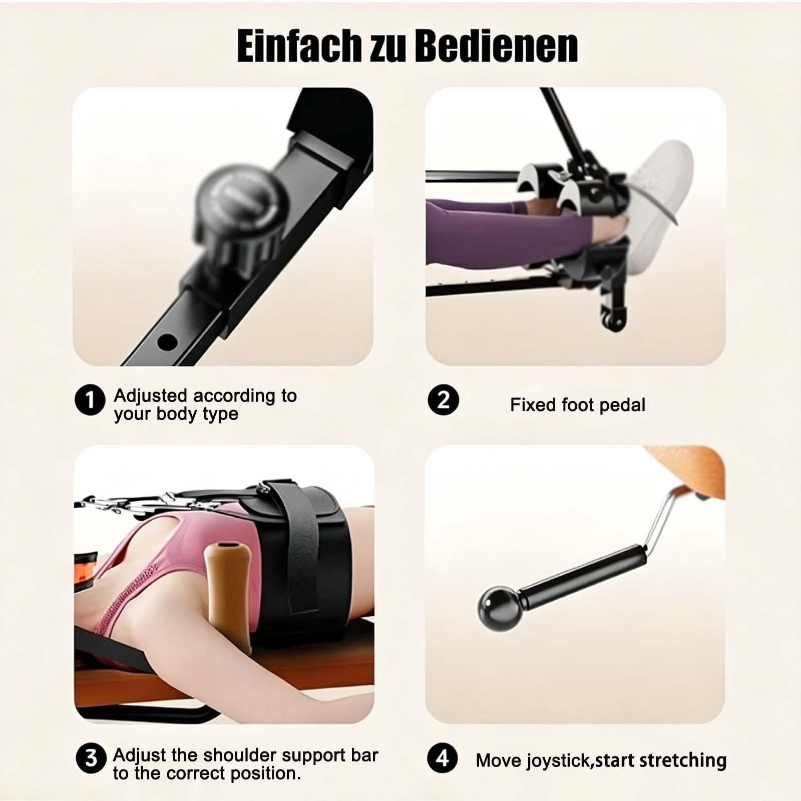 Heimfitness Rückenstrecker，rückenstrecker Bank，Höhenverstellbar，streckbank wirbelsäule für Zuhause, Fitnessstudio und Menschen mit sitzender Tätigkeit