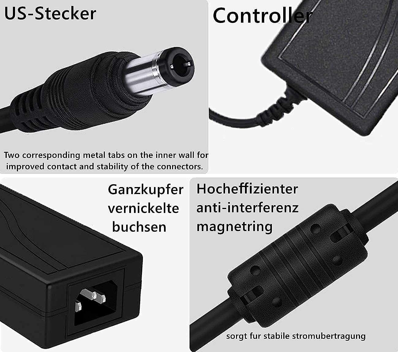 24V 6A Netzteil, LED Netzteil 100-240V AC/DC Netzadapter