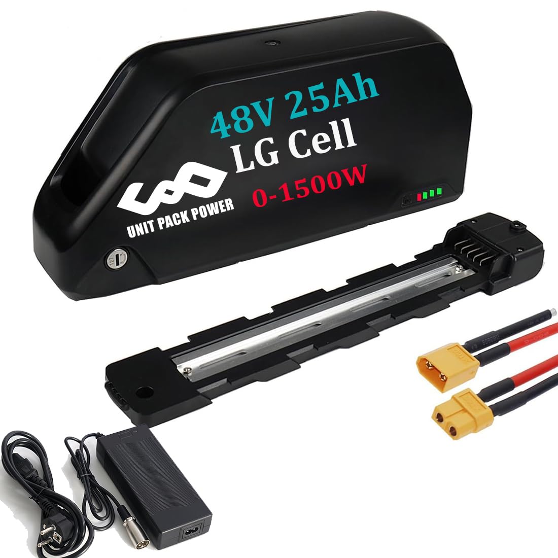 Akumulator rowerowy 48 V, 25 Ah, akumulator elektryczny do Ebike 1500 W, 1000 W, 750 W, zestaw do konwersji ebike