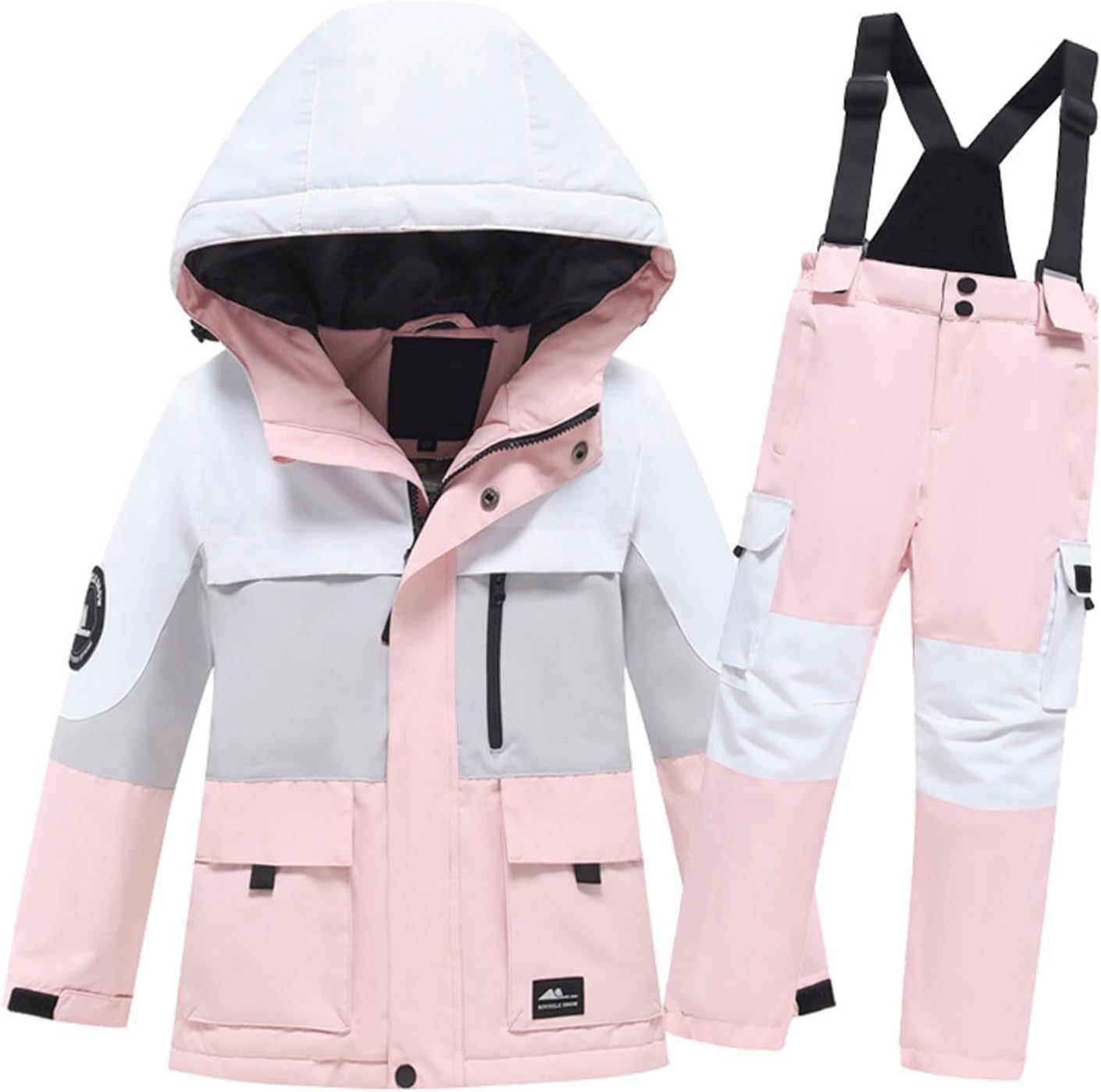 Boys Girls Ski Suit Snow Suits for Kids Snowsuit 2 Piece Snow Suit Waterproof Windproof Overall Outdoor Sports Warm Outfits