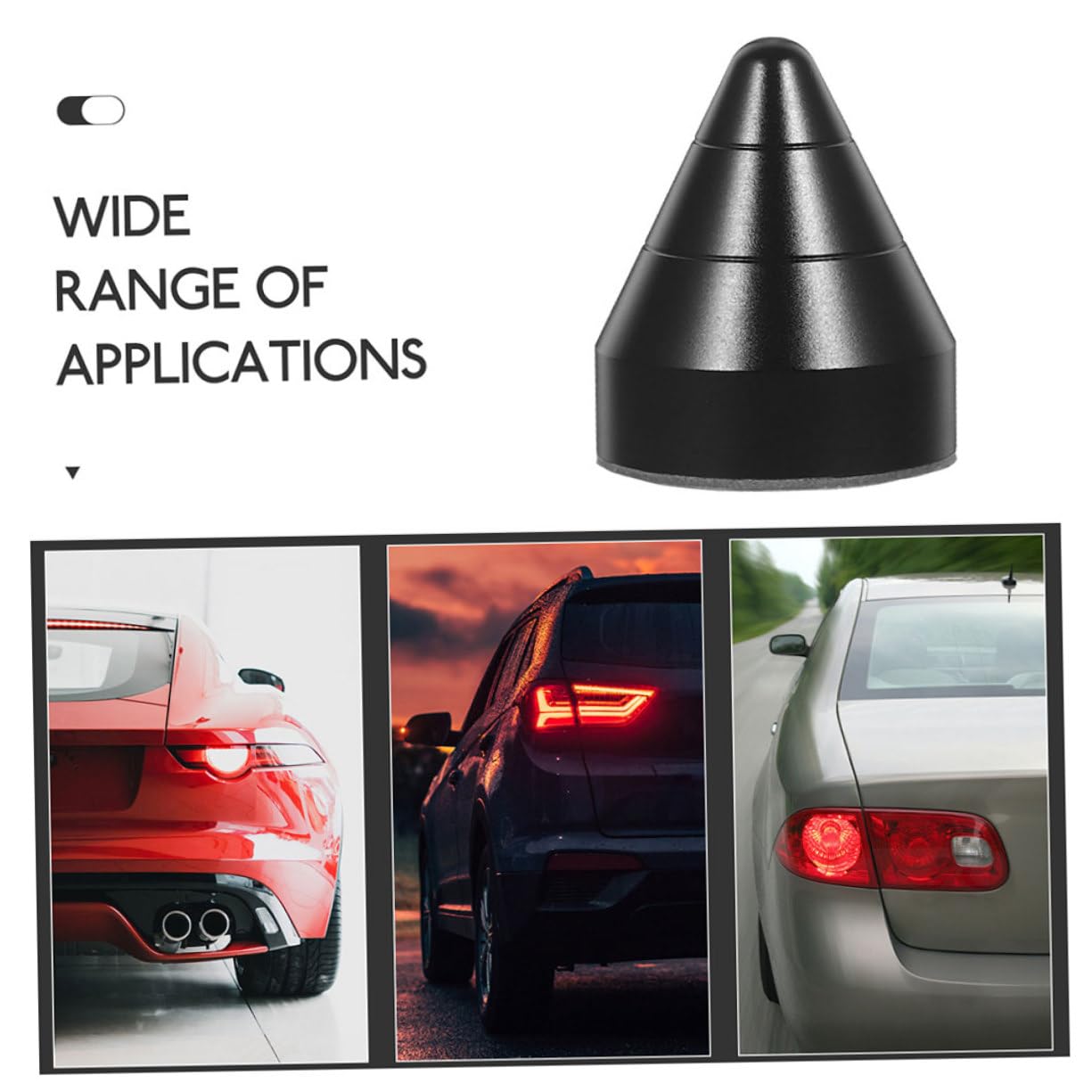 6 Pièces Décoration de cône de Queue de Voiture Décoration Automobile Fourniture de Voiture Accessoires extérieurs de Voiture décoration de Pare-Chocs Alliage d'aluminium