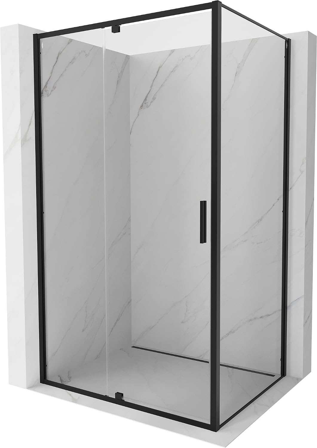 Mexen - Exo Box doccia inclinabile 120 x 90 cm, trasparente, nero