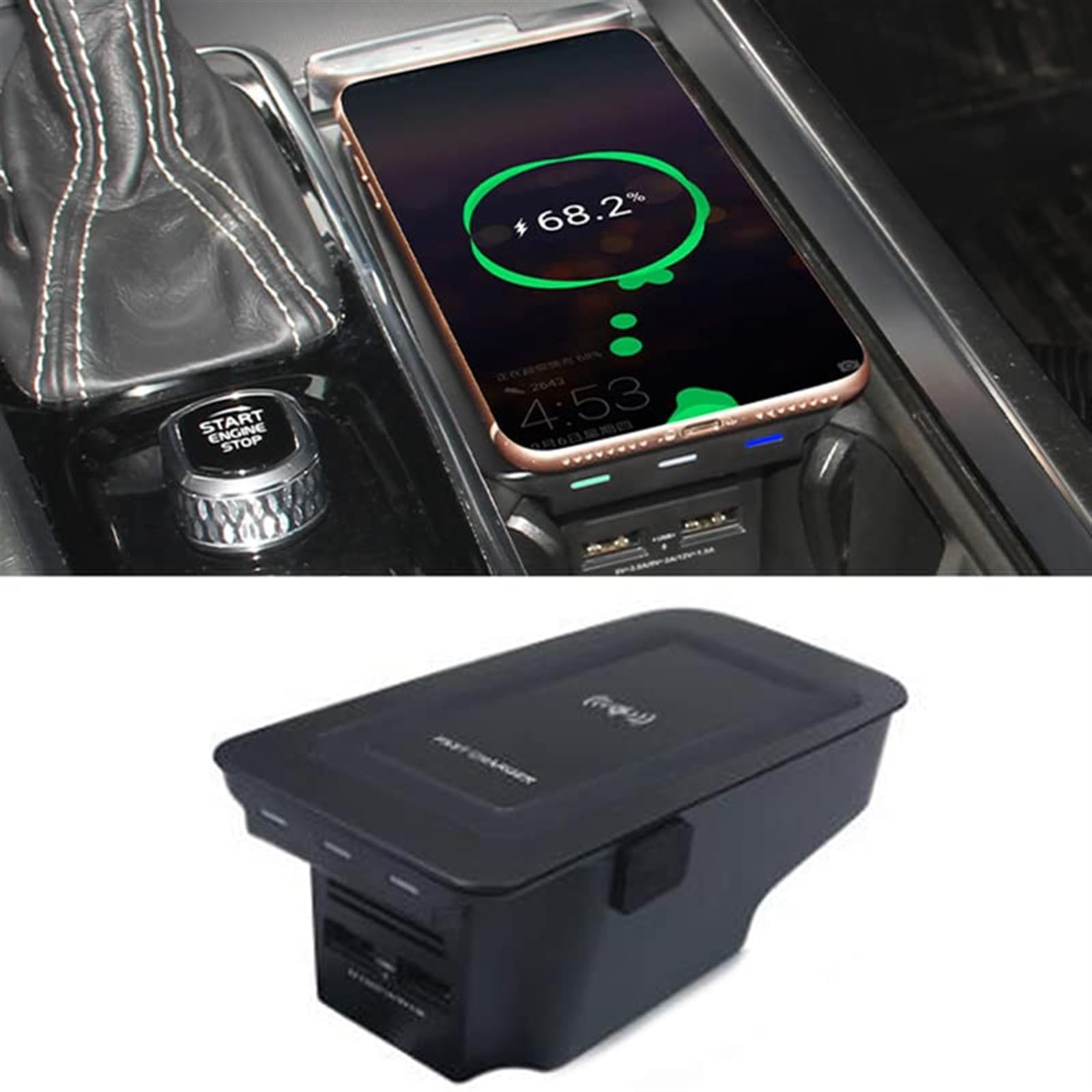 10W samochodowa bezprzewodowa ładowarka QI ładowarka do telefonu uchwyt do ładowania, dla VOLVO, XC90 S90 V90 XC60 S60 V60 C60 2018 2019 2020 2021 dla Bezprzewodowa ładowarka samochodowa