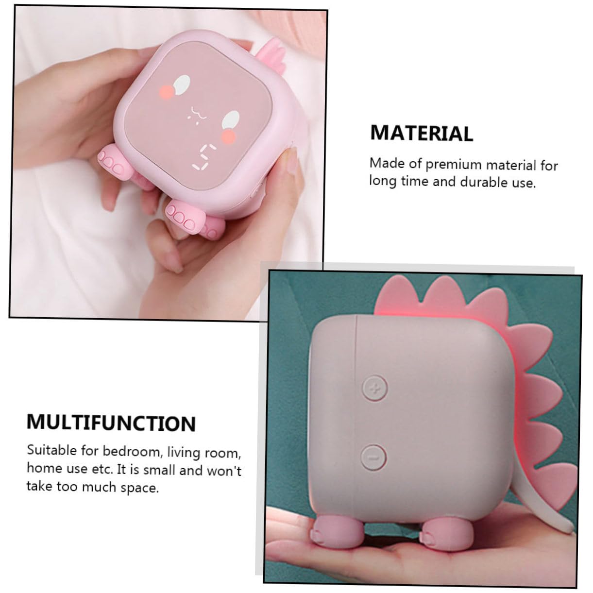 ORFOFE Kinder USB Wecker mit LED Nachtlichtuhr Silikongehäuse Sprachansage Nickerchen Timer für Schlafzimmer und Zuhause