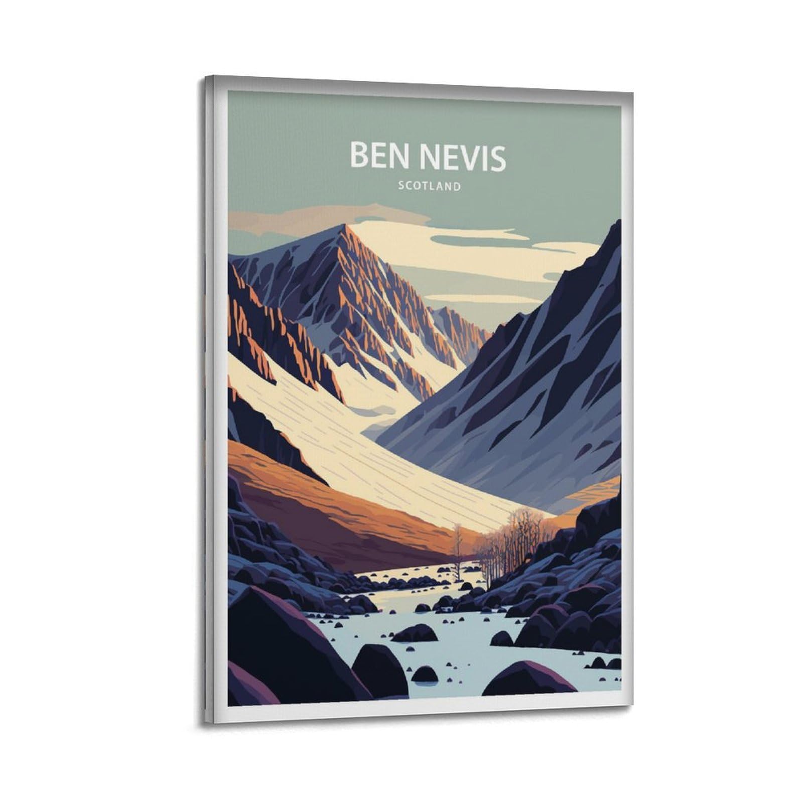 xiaoxiaoshen Ben Nevis Travel Scotland Mountain_3 Canvas Poster Wall Art Prints Room Aesthetic Murals Bedroom And Living Decorations 12x18inch(30x45cm)