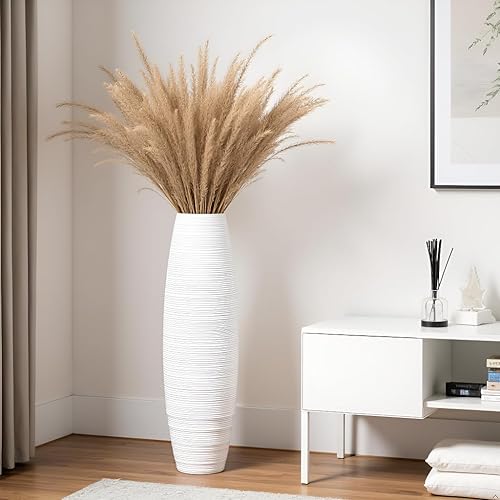 Miniatura 4 de Jarrón alto de suelo de 27.5 pulgadas (27.6 in, 2.3 pies) de alto, resistente y lujoso, jarrón alto para decoración del hogar de campo, sala de