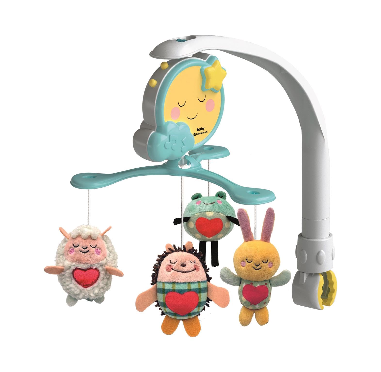 Clementoni Giostrina Carillon Baby Crib Mobile with Electronic Module, Music and Nature Sounds, Adjustable and Removable for Crib or Stroller