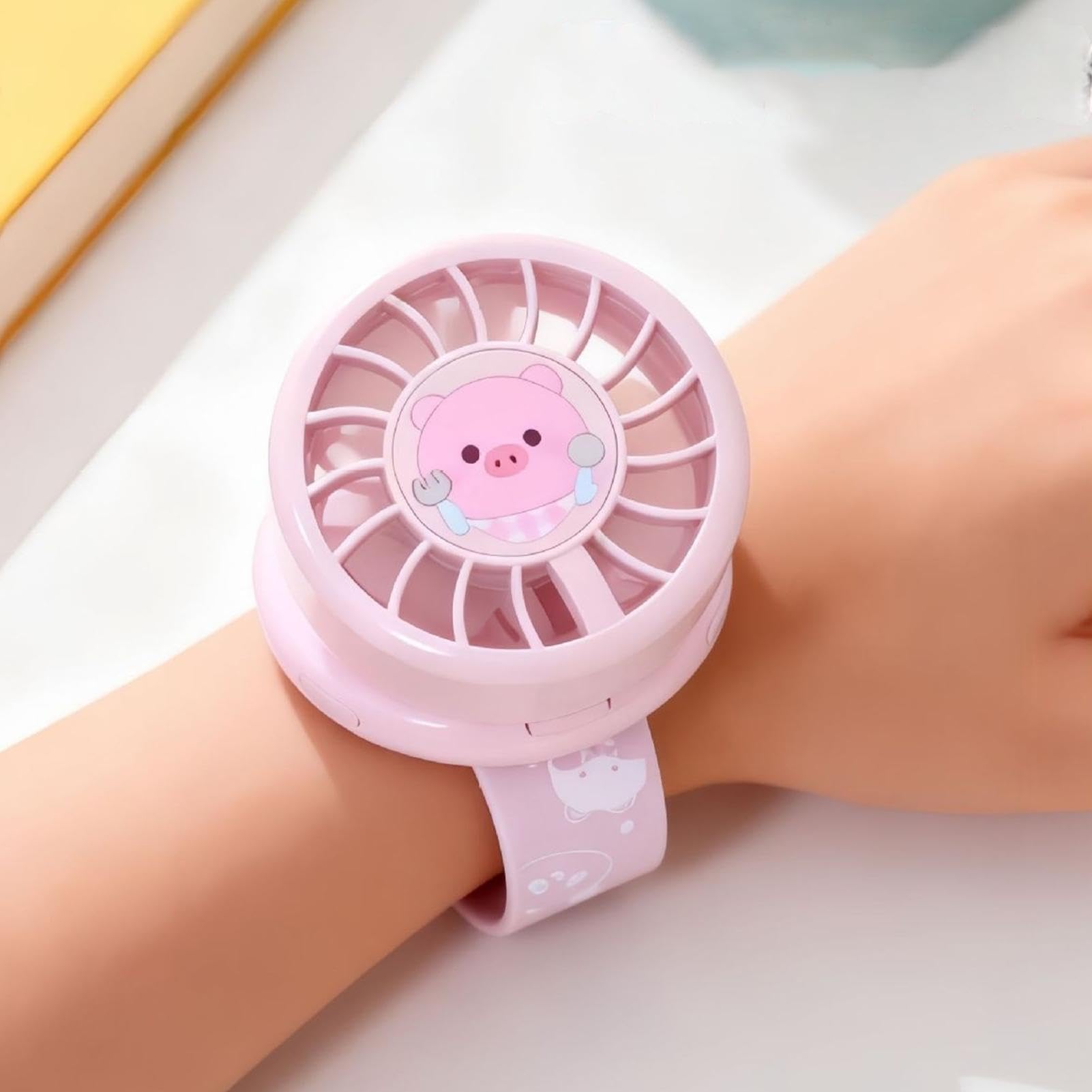 Ventilator für Kinder, tragbares Spielzeug, wiederaufladbar, 3 Geschwindigkeiten, Ventilator für Kinder, für den Sommer, für Outdoor, Camping, Wandern, , Radfahren, Mädchen,