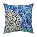 Marine Life Lin taie d'oreiller décorative canapé taie d'oreiller lit taie d'oreiller décor à la Maison Voiture taie d'oreiller taie d'oreiller QQQW04 2 pièces 45x45cm