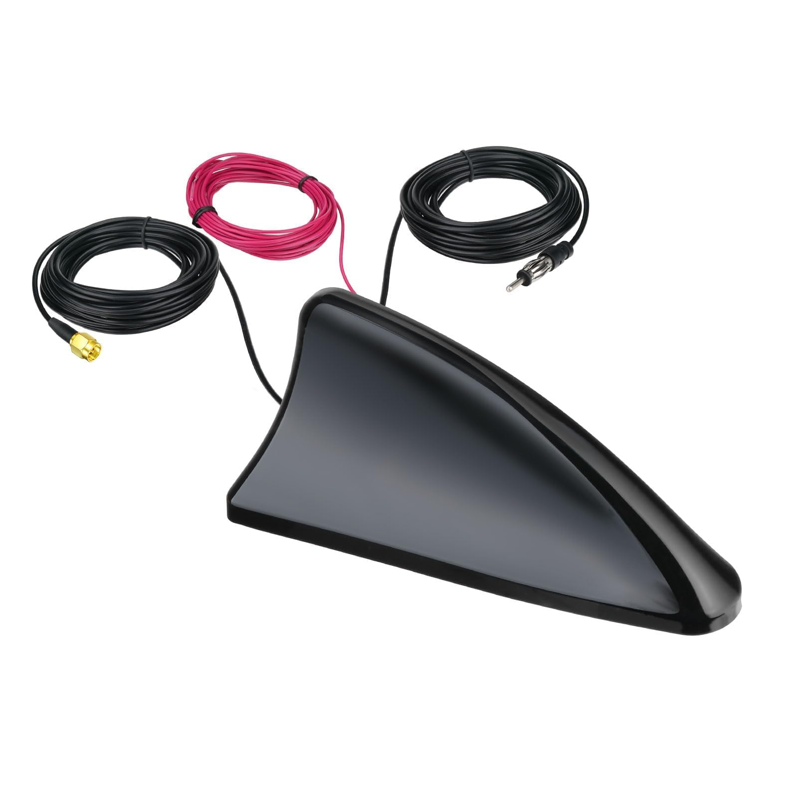 Bingfu Antenna Auto Pinna di Squalo Autoradio FM AM & GPS Beidou GNSS | 8dB LNA, Tensione Larga 9-16V, Impermeabile IP65, Compatibile con Sistemi Stereo e Navigazione Camion Camper Furgoni, Nero