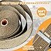 Exhaust Heat Wrap, Tooomplus 2'' x 50' Fiberglass Heat Shield Tape, Heat Wrap for Exhaust Pipes with 15pcs Stainless Steel Ties for Motorcycle Car Truck