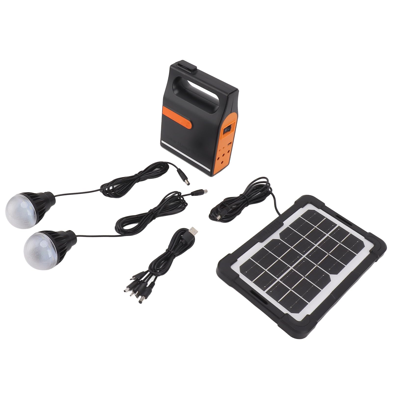 Generator energii słonecznej, zewnętrzny generator solarny z latarką, przenośna elektrownia z panelem słonecznym, generator solarny, generatory zasilane energią słoneczną, na kemping