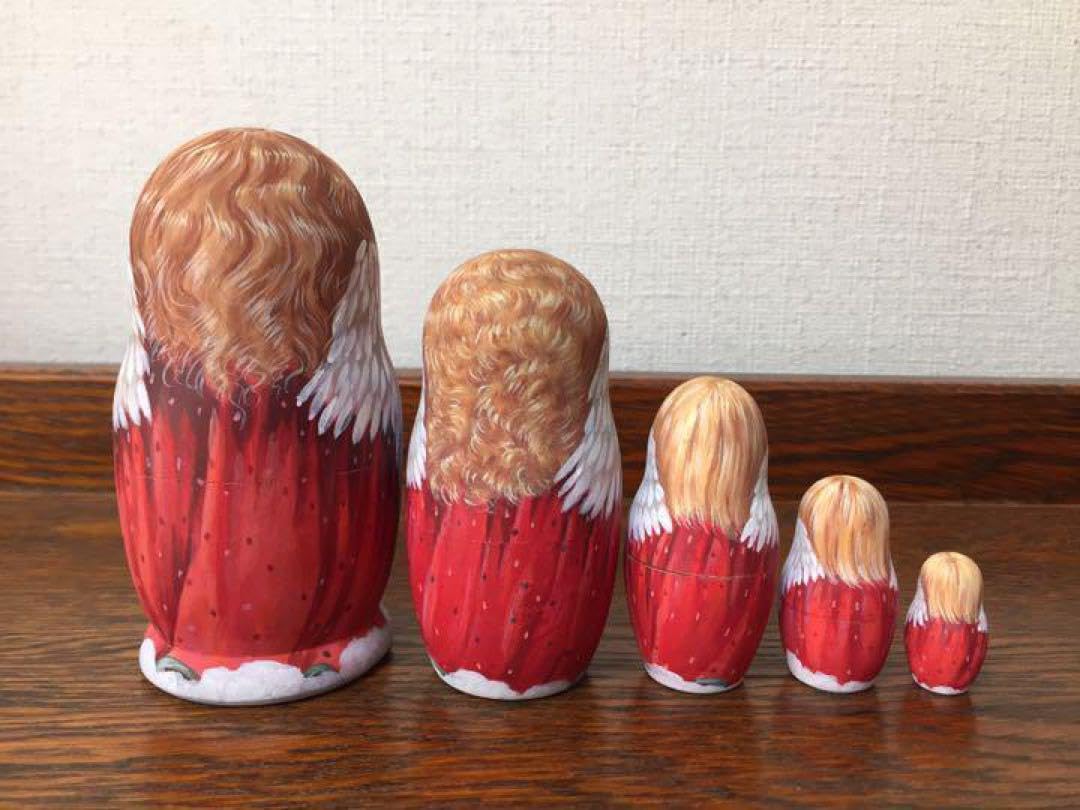 Amazon | ロシア雑貨天使マトリョーシカ5Pヴィーカバルスコワ リダ工房