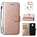 Produktbild für Samsung Galaxy J5 2017/J530 Hülle Geprägte Muster Handy PU Leder Silikon Schutzhülle Handy case Book Style Portemonnaie Design für Samsung Galaxy J5 2017/J530 + Schlüsselanhänger/*131) (4)