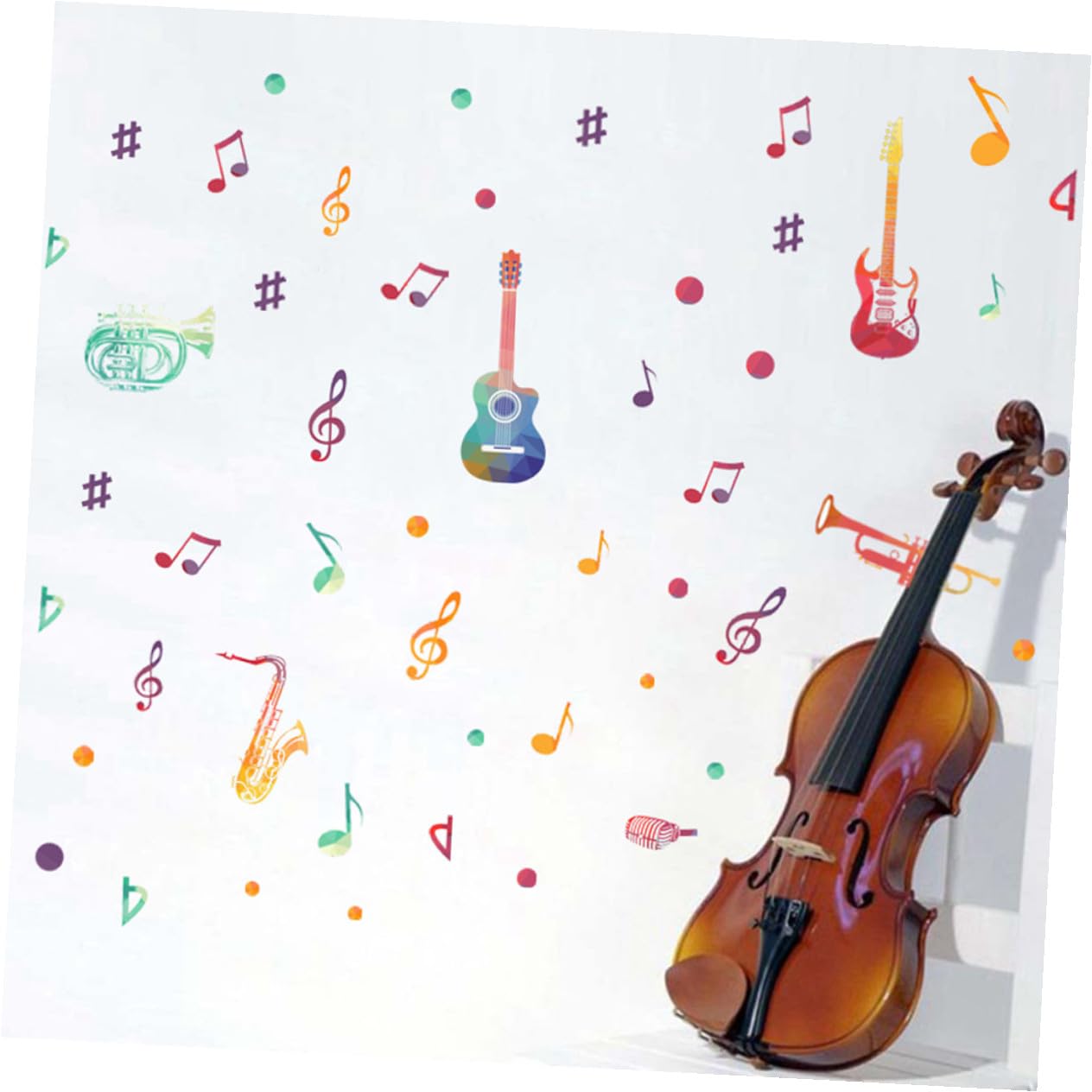 Hemobllo 3 Ensembles Autocollants Décoratifs De Note De Musique Adhésif Mural Stickers Mural Room Decoration Autocollants Muraux Créatifs Pour Autocollant Mural Créatif 4 Pièces * 3