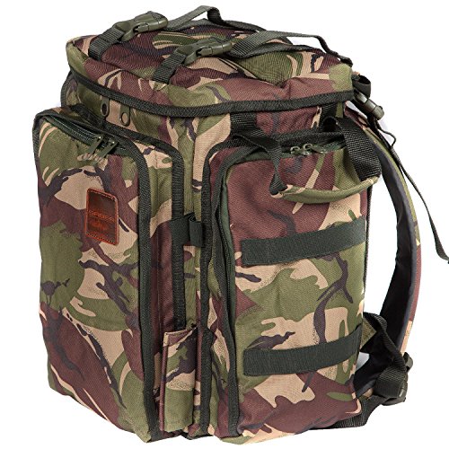 Saber DPM Camo Compact Rucksack Multi Pocket Bag For Carp Fishing Hiking Camping