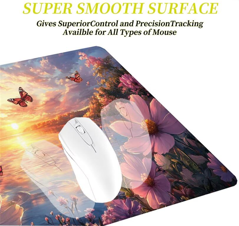 Tapis de souris grand format antidérapant avec sous-main imperméable - 4