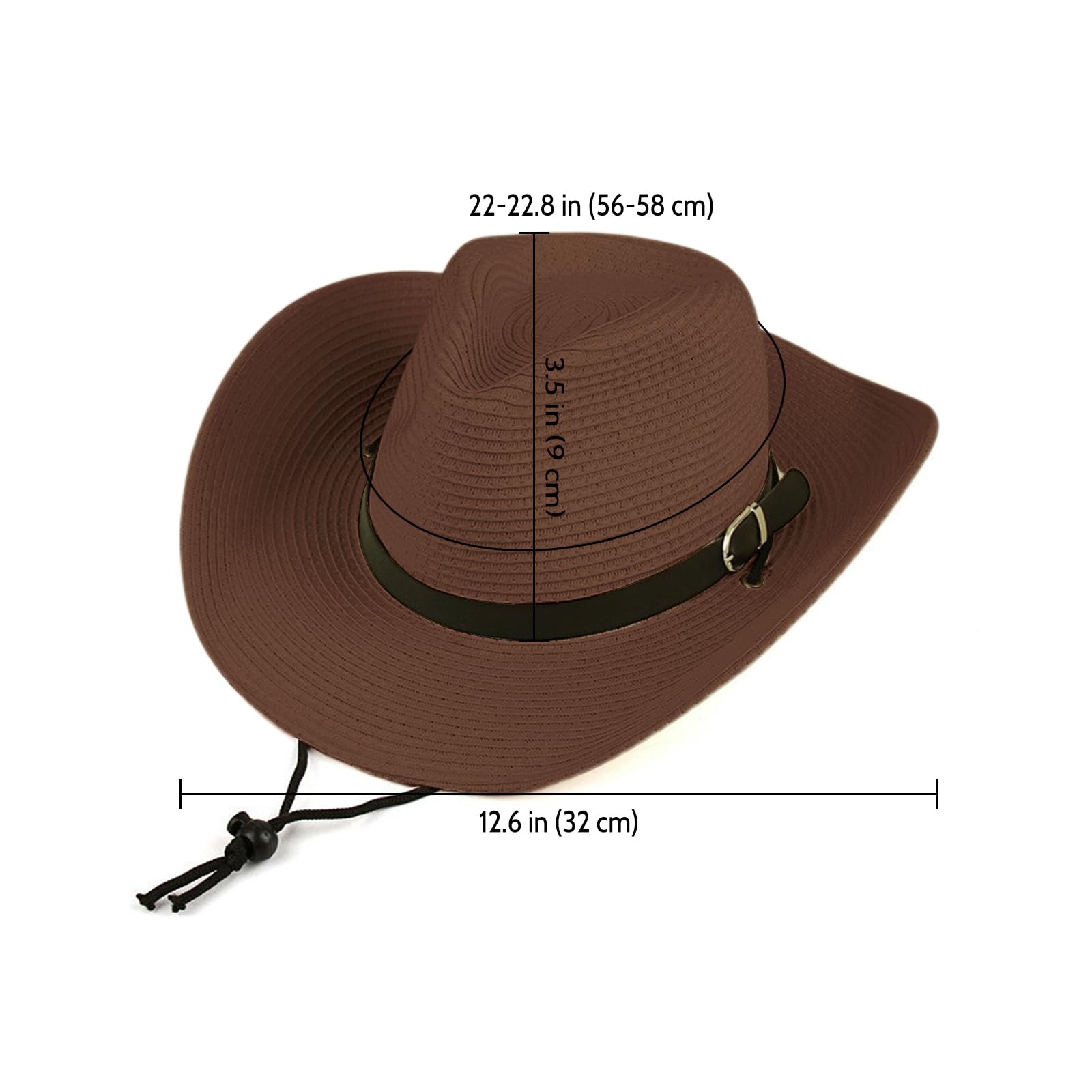 Cappello da Sole Uomo Donna Cappello da Pesca Impermeabile Cappello Boonie Anti UV Cappello Trekking Larga Cowboy Style Bucket Sun Hat Cappello Estivo Donna Cappello Paglia