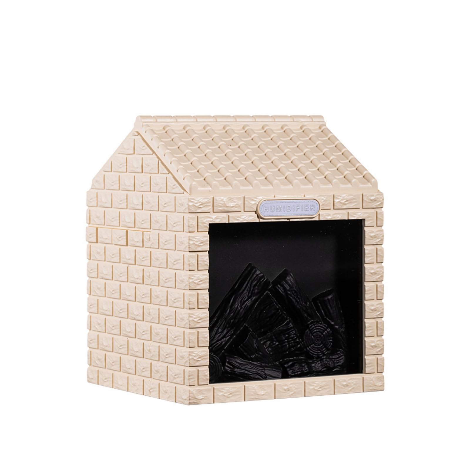 rockible Umidificat Caminetto a Nebbia Decorativo Umidificat a Forma di Caminetto Silenzioso Diffus di da Scrivania per Ufficio, Crema