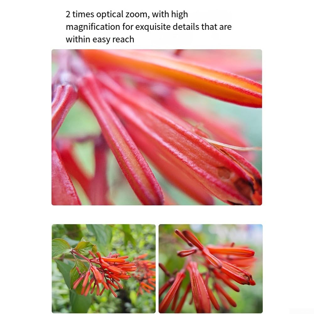 Aluminium für zoom Linse mit Blende F1.05 für Handy Aluminium | 10-20X Vergrößerung, extrem kurzer , Detailreiche Makrofotos, für ideal für Insekten und Pflanzen