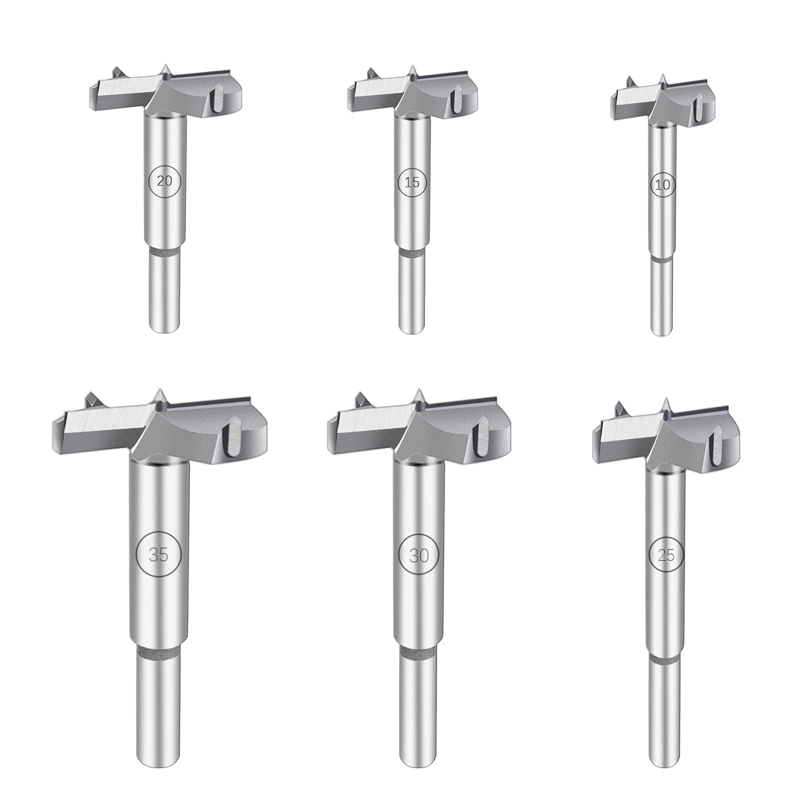 Jeu De 6 Forets Forstner HSS Mengshen - Diamètres 30 à 60 Mm, Pour Bois, Contreplaqué, Plastique - 5