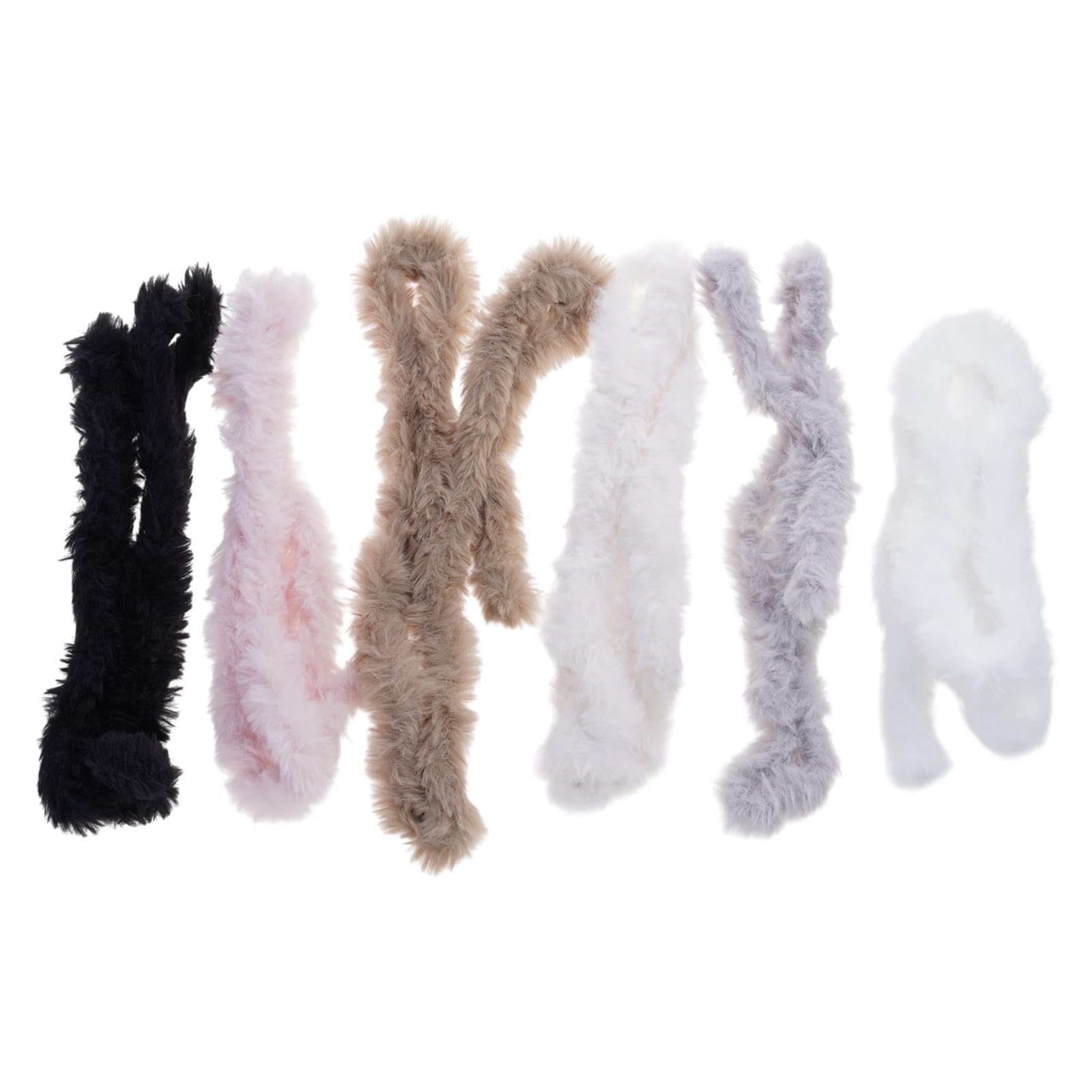 RAFGALDEX 6 Colors Plush Dolls Twisting Sticks Fuzzy Stick Pipe Cleaners Chenilles Stems Crafting Strips for Classroom