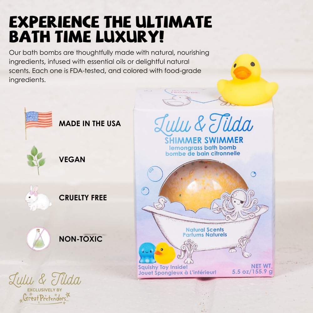 Great Pretenders Swimmer Shimmer Bath Bomb, 5.5oz
