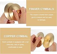 Vista 7 de 2 platillos de dedo instrumento de percusión platillos de dedo de metal platillos de dedo de plata para jugar