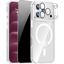 3 in 1 Clear for iPhone 18 Pro Case with Privacy Screen Protector