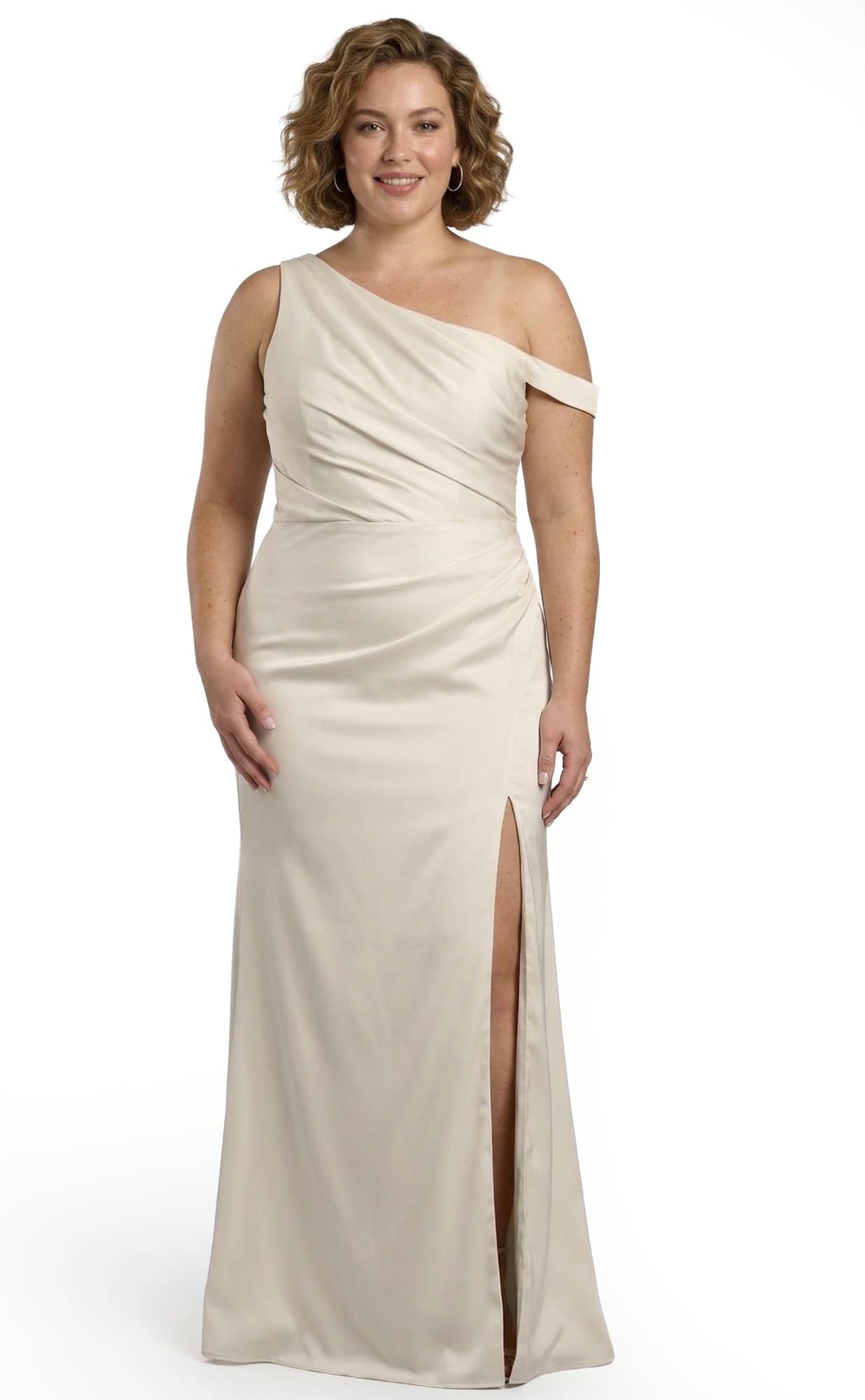 david's bridal asymmetrical dress Davids Off Shoulder Satin Sheath Elegant Off Shoulder 90s Style Daisy Dress