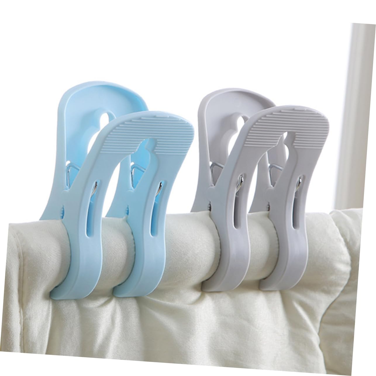 Mollette per Bucato Antiscivolo in Plastica, 10 Pezzi Blu
