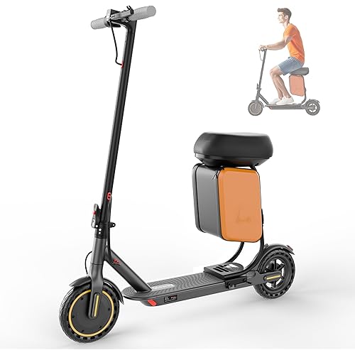 Electric Scooter for Adults, 350W/500W Motor, 16-22 Miles Range, 8.5"/10" Solid Tires, Dual Braking & Suspension, Folding Portable Commuting E-Scooter with App
